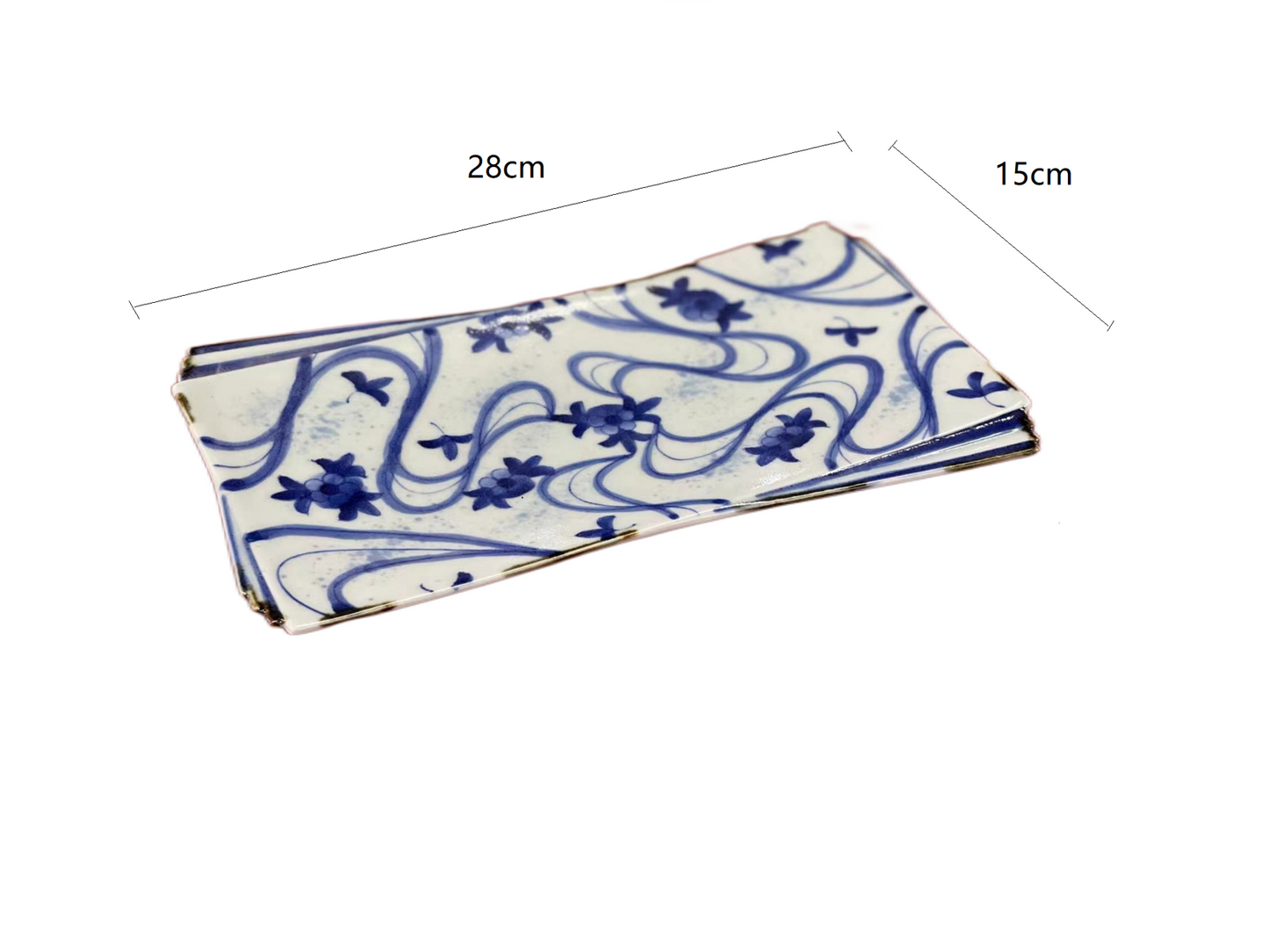 2023339 Ran Fu Flowing Rectangular Flat Plate 28*15*2cm With Gift Box