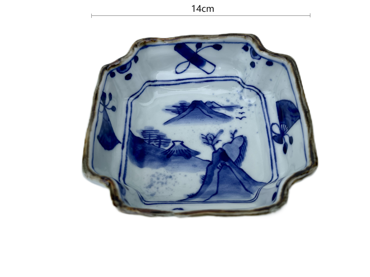 2023346 Ran Fu Flowing Landscape Horn Bowl 14*14*6cm With Gift Box