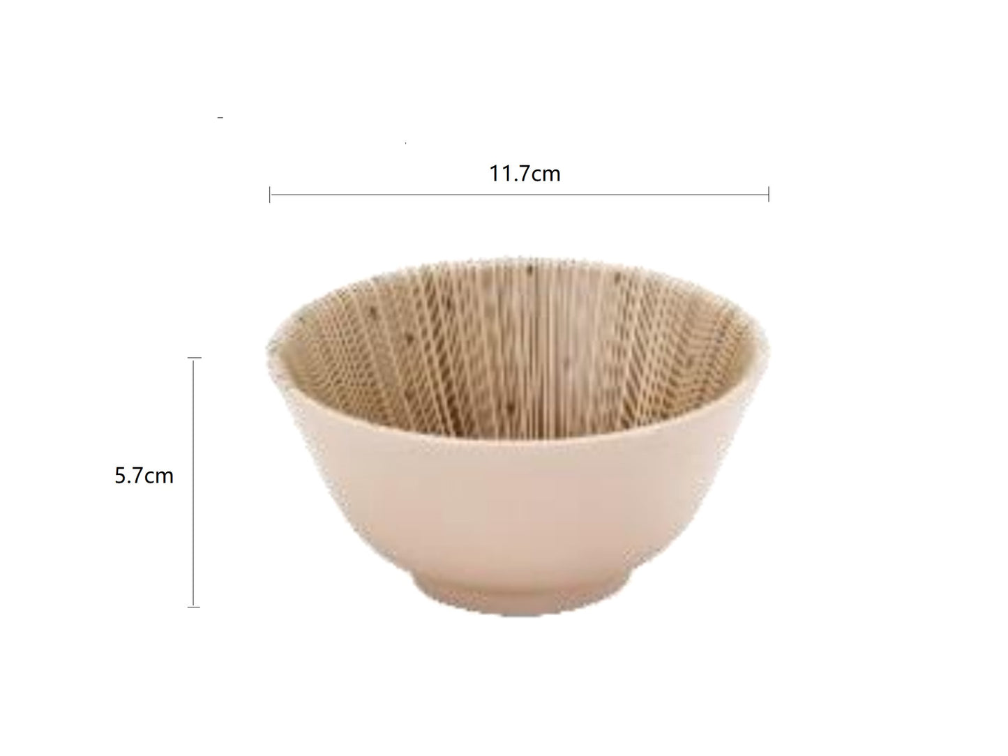 2023416 Qian Duan Lines White No.3.8 Bowl 11.7*5.7cm