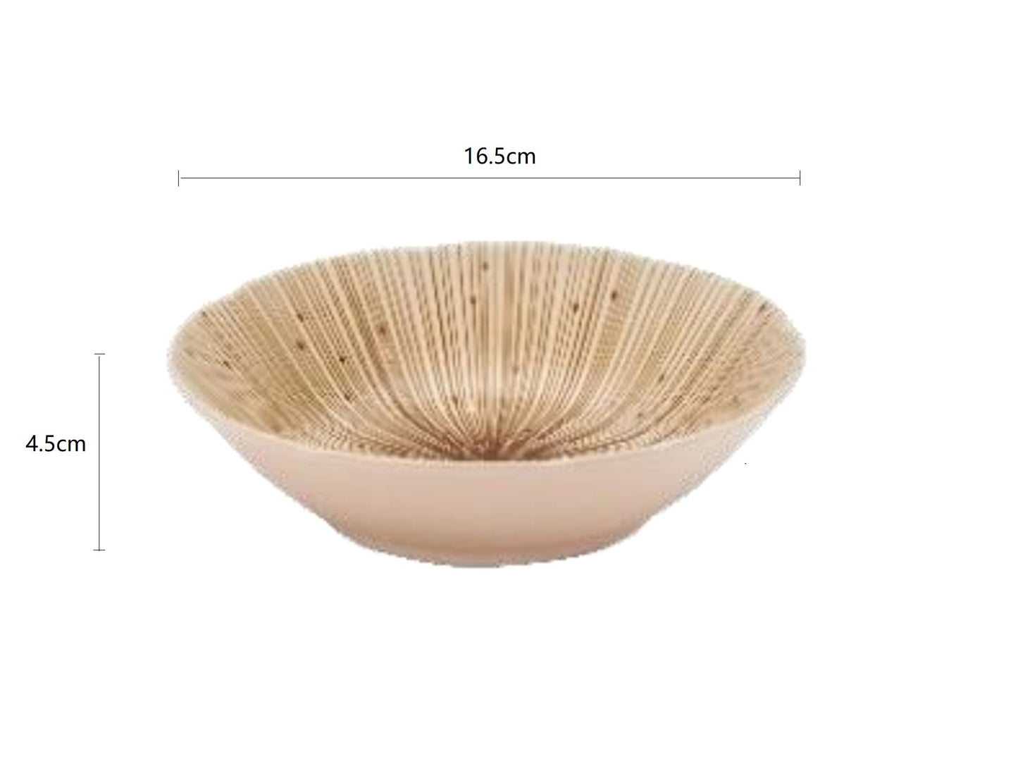 2023418 Qian Duan Lines White Bowl 16.5*4.5cm