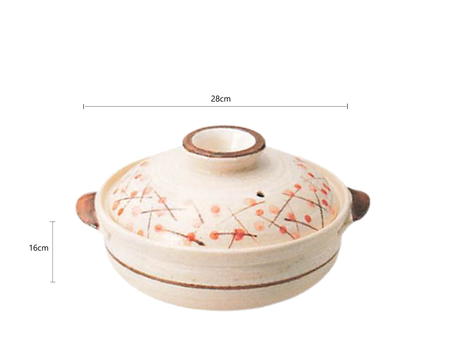 2024493/2024484 Banko Yaki Orange Flower No.7/No.9 Deep Pot With Gift Box