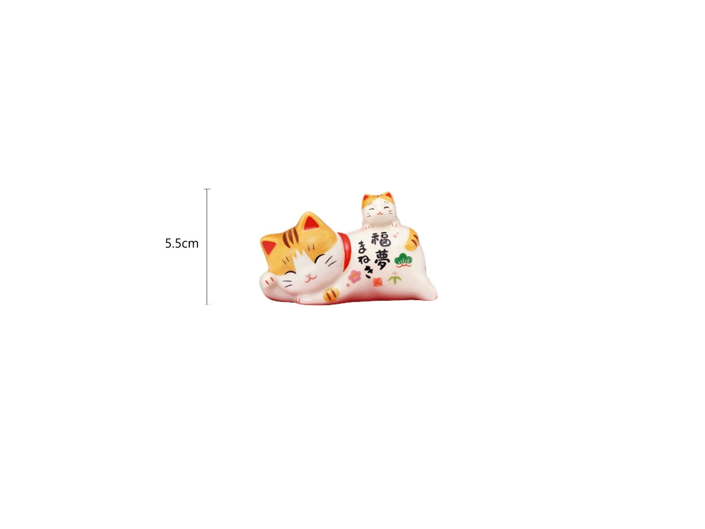 2025510/2025511/2025512 Wish-Granting Lucky Cat 8.5cm/Blessed Parent-Child Lucky Cat 3.5cm/Good Dream Parent-Child Lucky Cat 5.5cm With Gift Box