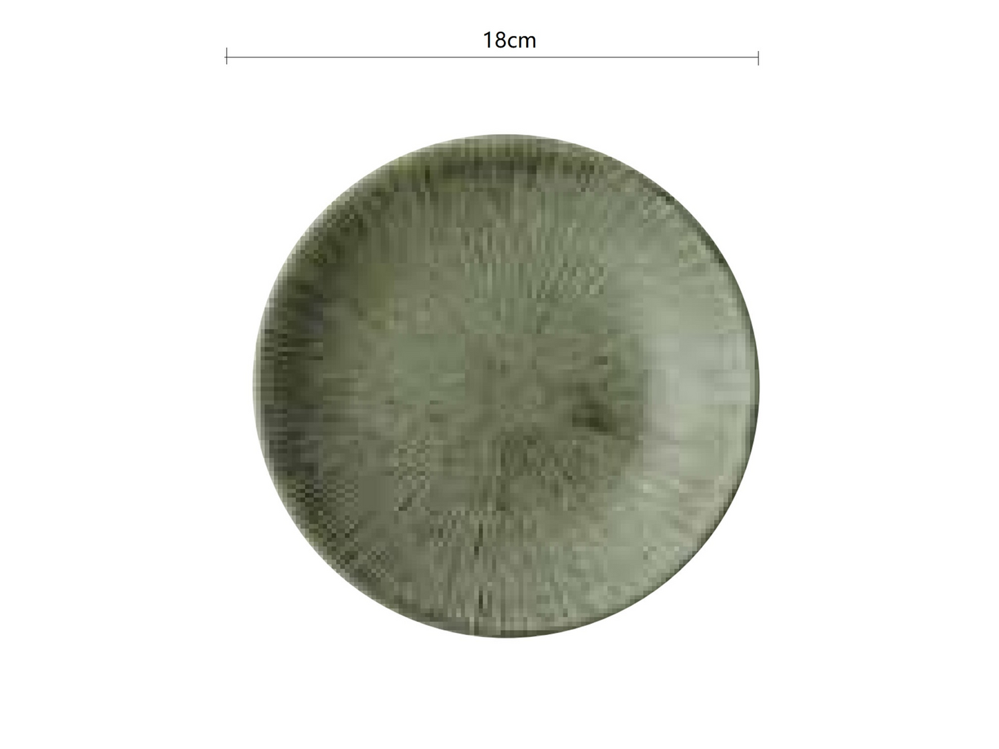 2023398 Qian Duan Green No.5.5 Plate 18*2.6cm