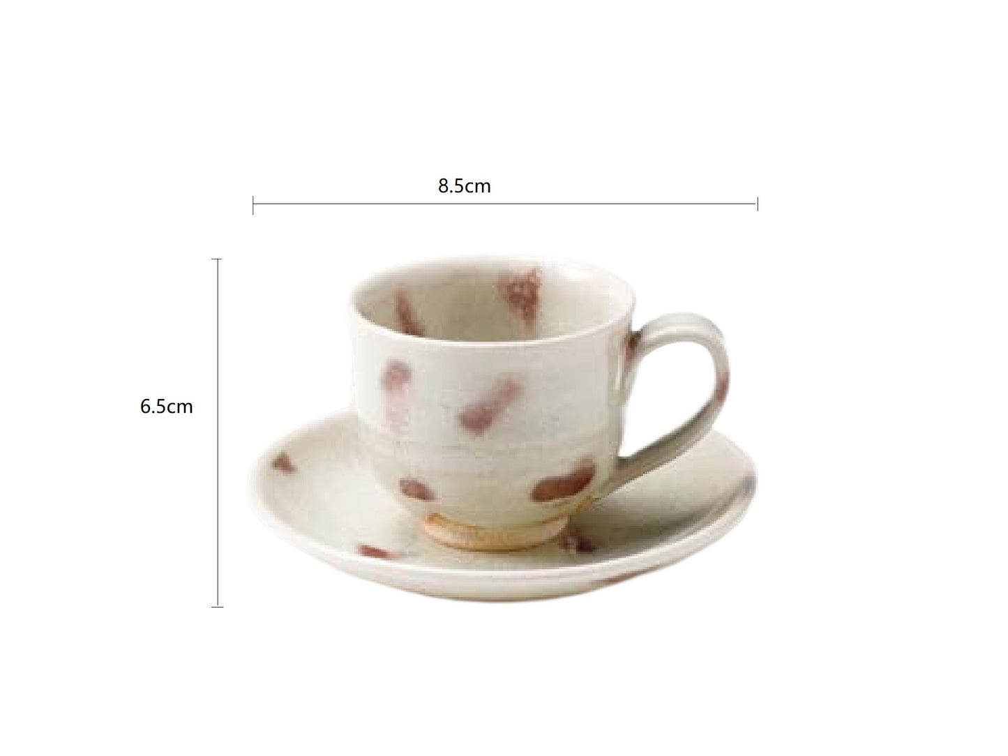 SP3023189 Red Dot Handmade Cup Set 8.5*6.5cm