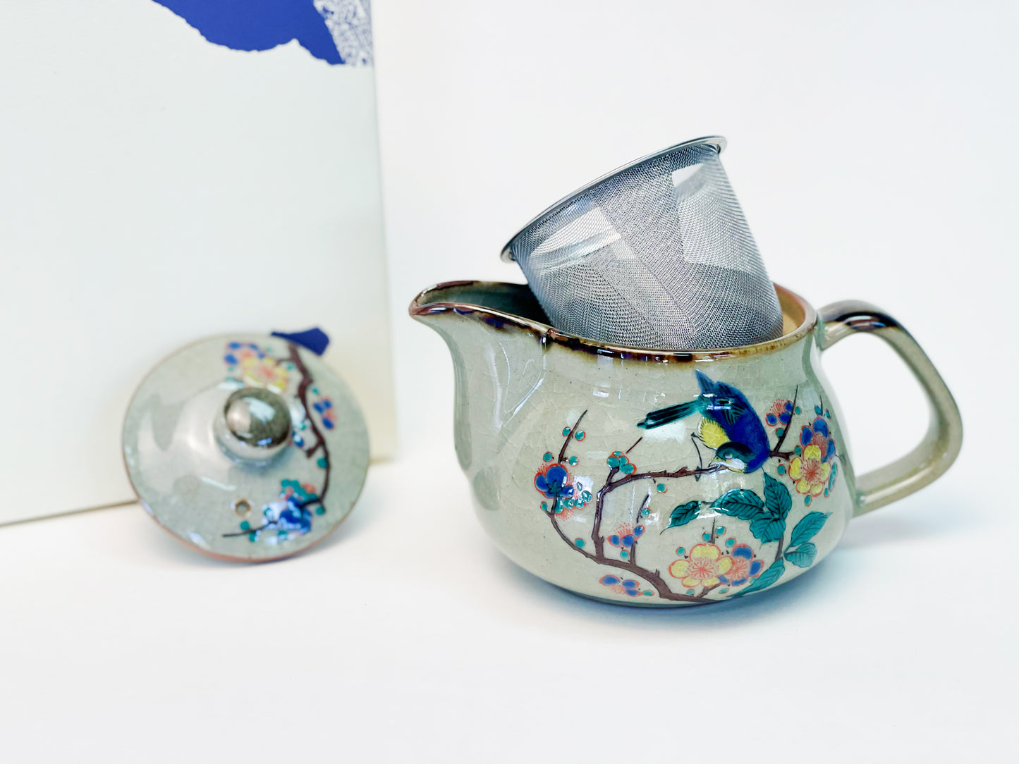 2023001/2023002 Kutani-Ware Flower And Bird One Teapot 330ml Two Teacups 200ml+150ml