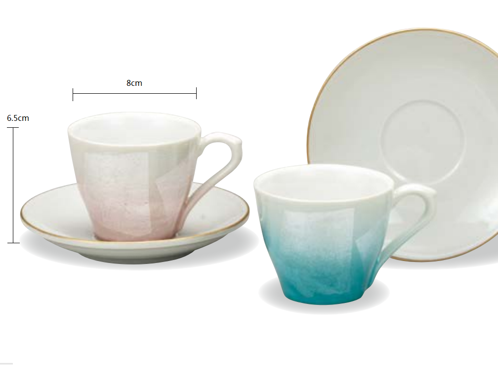 2023132 Silver Color Coffee Cup Set 8*6.5cm