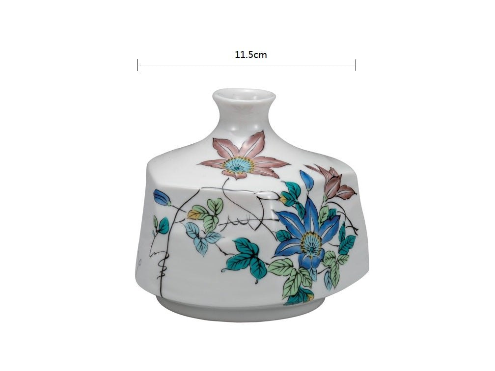 2023030 Kutani-Ware No.3.8 Grass And Flower Vase 11.5*10cm