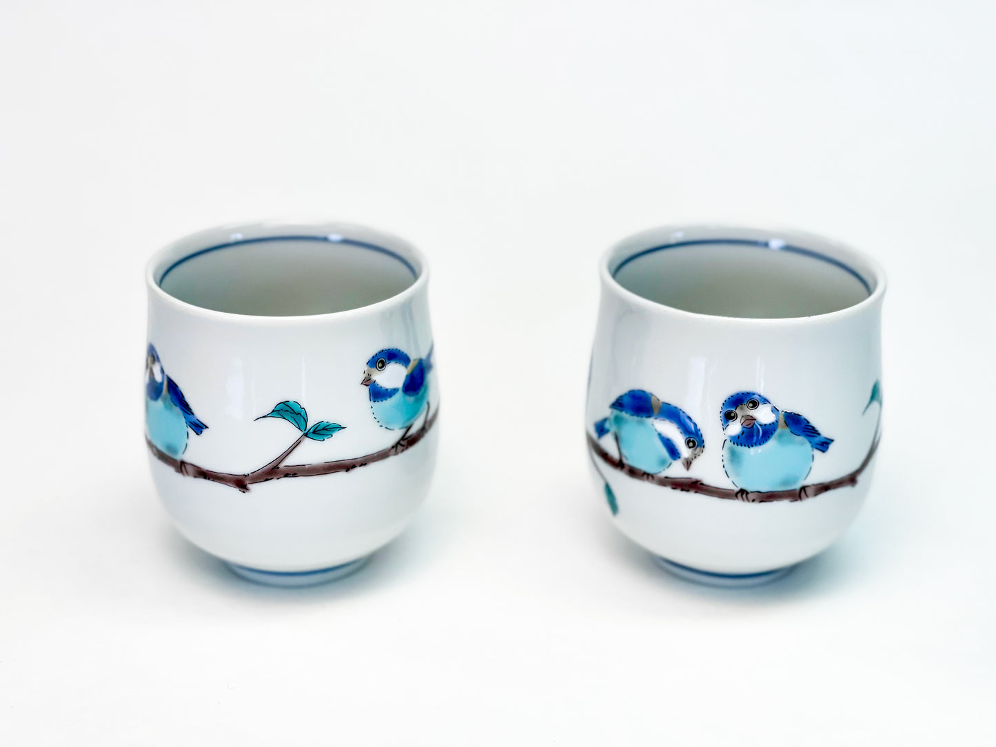 2023003/2023006 Kutani-Ware Chickadees One Teapot 380ml Two Teacups 220ml