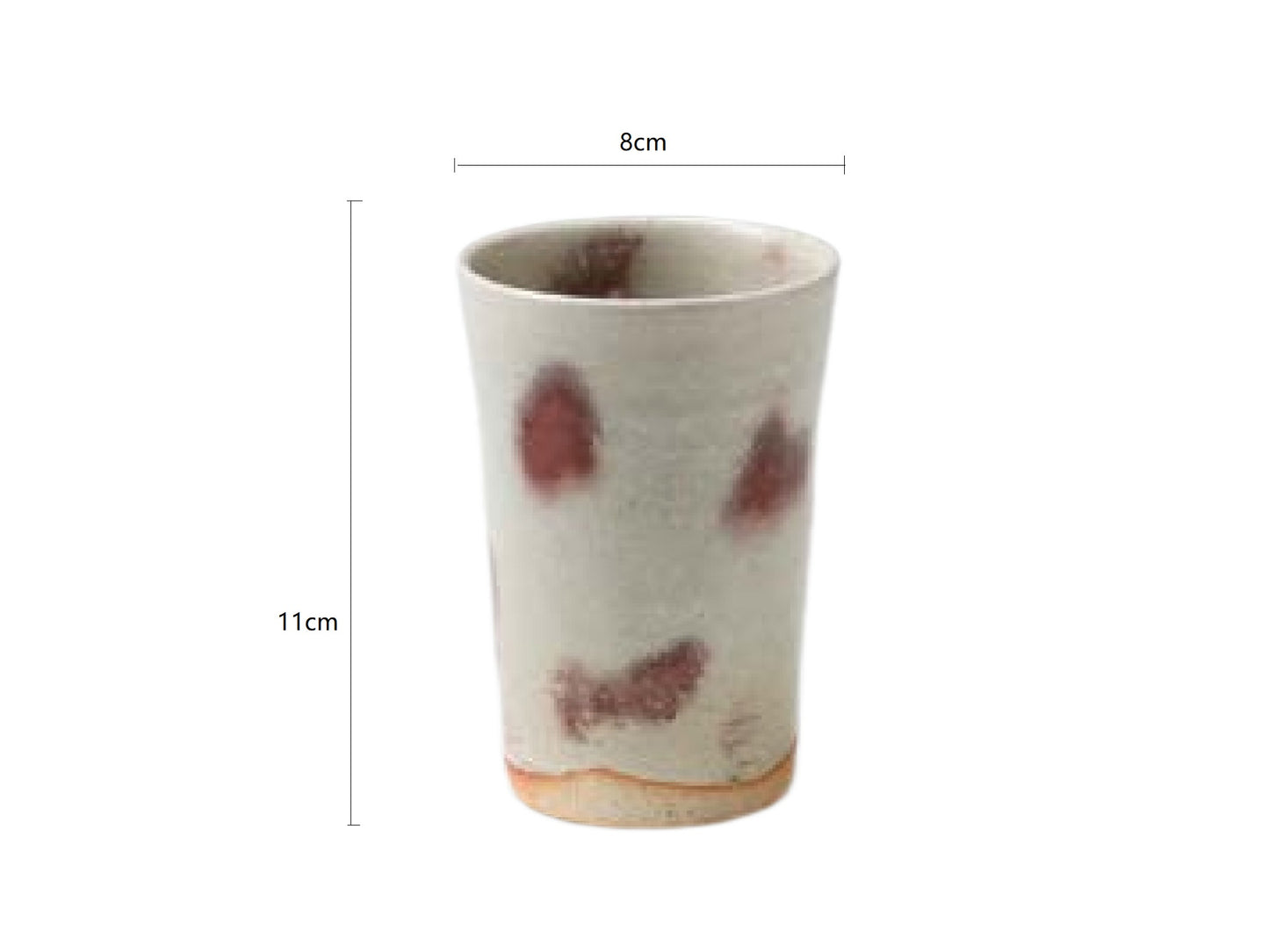 SP3023173/SP3023174 Blue Dot/Red Dot Handmade Tall Cup 8*11cm