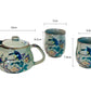 2023001/2023002 Kutani-Ware Flower And Bird One Teapot 330ml Two Teacups 200ml+150ml