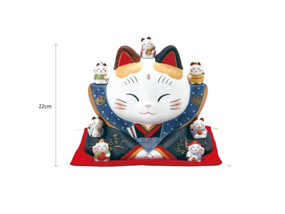 2025513/2025514/2025515set 7539/7845/7900 Colorful Seven Gods Lucky Cat 22cm/Colorful Lucky Cat 12cm/Seven Gods Lucky Cat 3.5cm With Gift Box