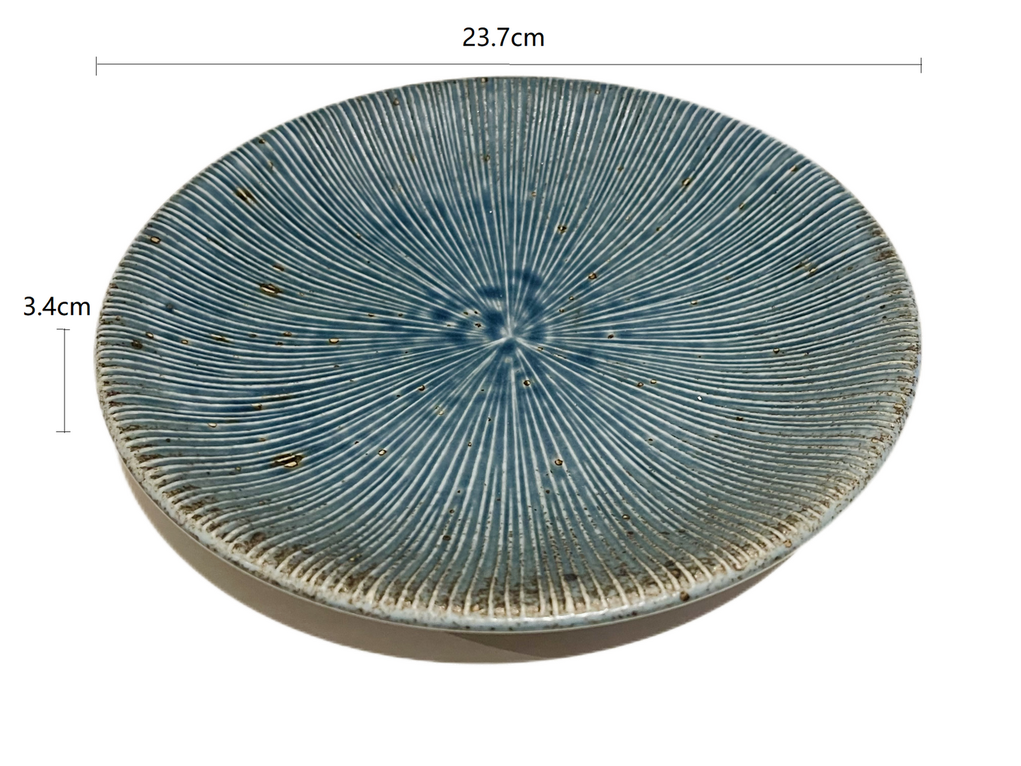 2023353 Qian Duan Blue No.7.5 Plate 23.7*3.4cm