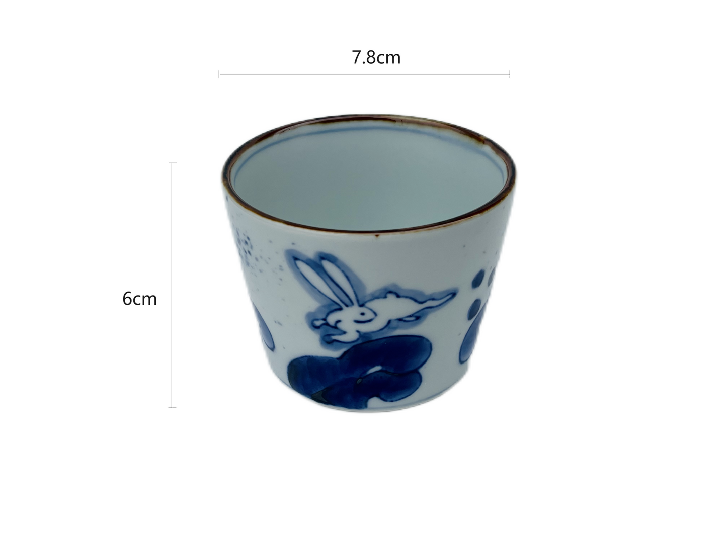 2023341/2023342 Ran Fu Rabbit/Ran Fu Flowing Inoguchi Cup 7.8*6cm