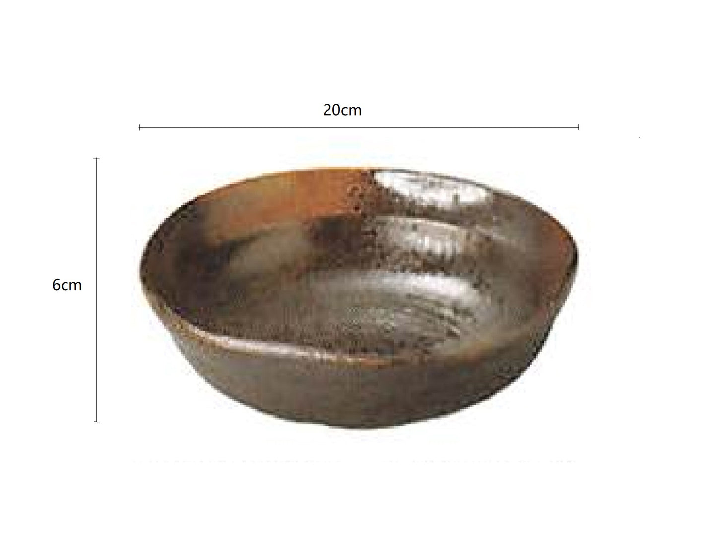 2023394 Xiao He Deep Black Medium Bowl 20*6cm