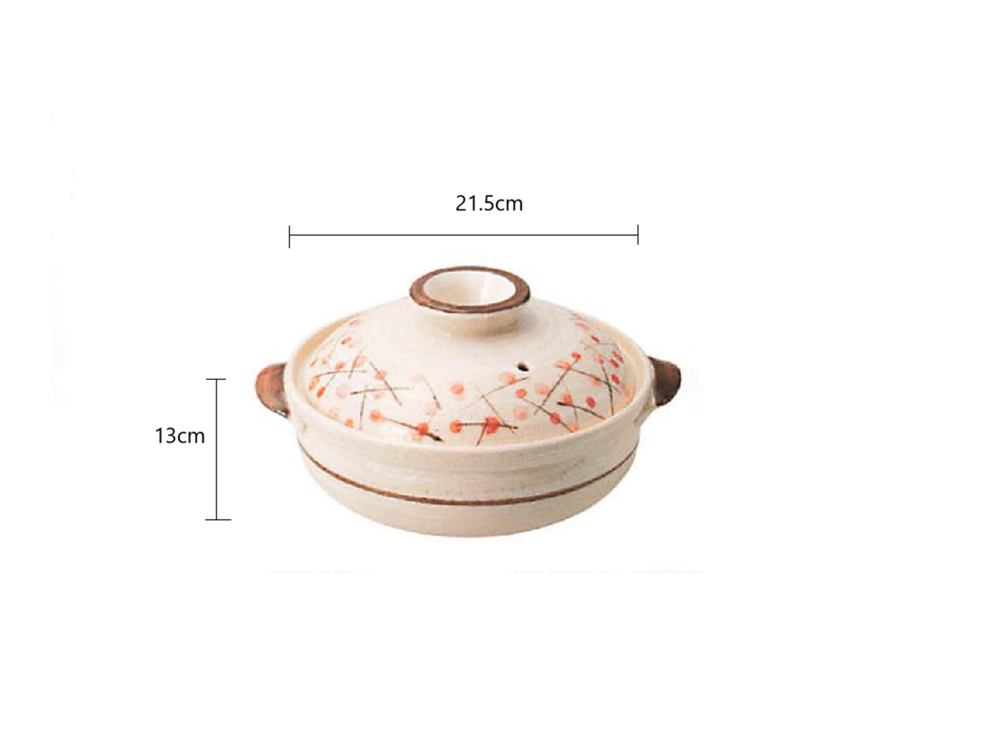 2024493/2024484 Banko Yaki Orange Flower No.7/No.9 Deep Pot With Gift Box