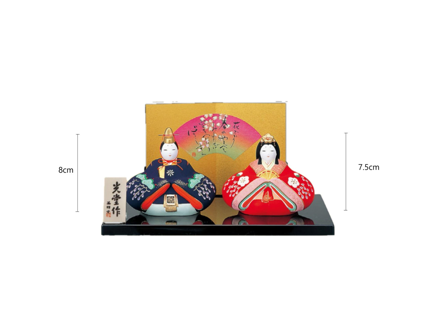 2025505set/2025506set/2025507set Color-Painted Hina Doll 5.5-6cm/Iridescent Sitting Prince Hina Doll 7.5-8cm/Iridescent Hina Doll 5.5-6cm