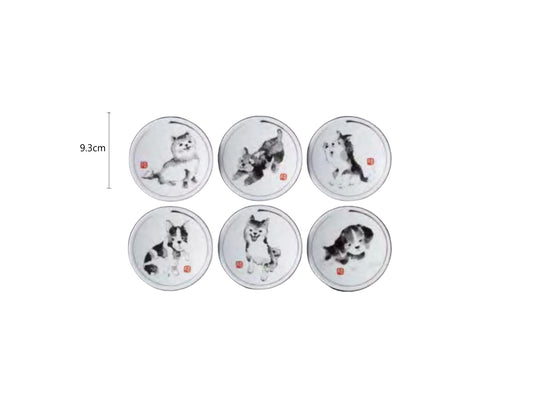 2025543set 3-41-2 Small Dog Dish Set 9.3*1.2cm With Gift Box