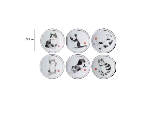 2025544set 3-41-3 Small Cat Dish Set 9.3*1.2cm With Gift Box