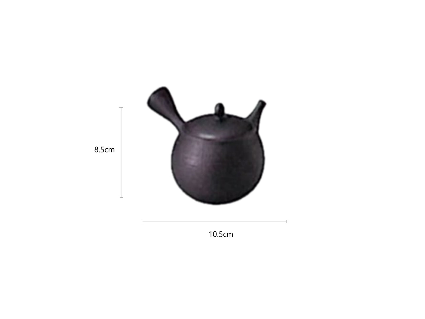 2025555 90-18583 Black Clay Pouch-Shaped Teapot 340ml