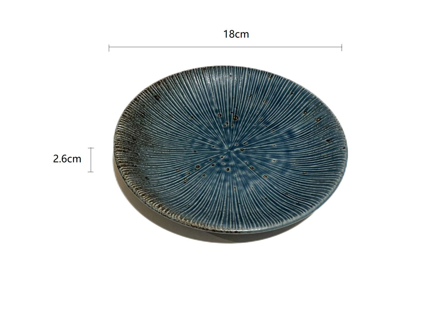 2023354 Qian Duan Blue No.5.5 Plate 18*2.6cm