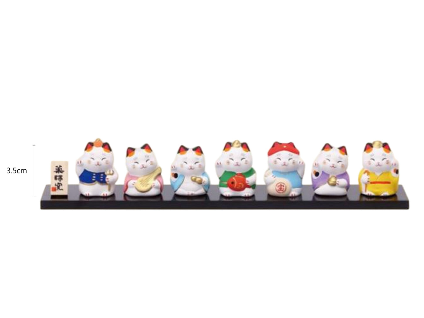 2025513/2025514/2025515set 7539/7845/7900 Colorful Seven Gods Lucky Cat 22cm/Colorful Lucky Cat 12cm/Seven Gods Lucky Cat 3.5cm With Gift Box