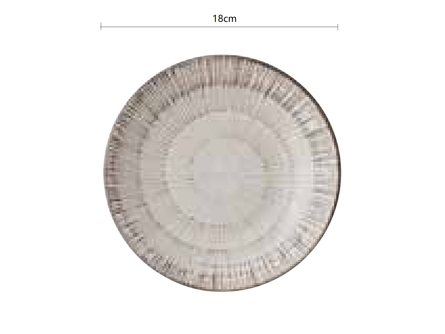 2023399 Qian Duan White No.5.5 Plate 18*2.6cm