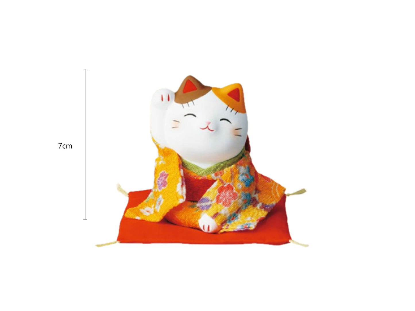 2025517/2025518/2025519/2025520 7418/7417/7356/7358 Colorful Kimono Health Lucky Cat 10cm/Colorful Kimono Fortune Lucky Cat 10cm/Paw Raising Colorful Kimono Lucky Cat 7cm/Bowing Colorful Kimono Lucky Cat 7cm With Gift Box
