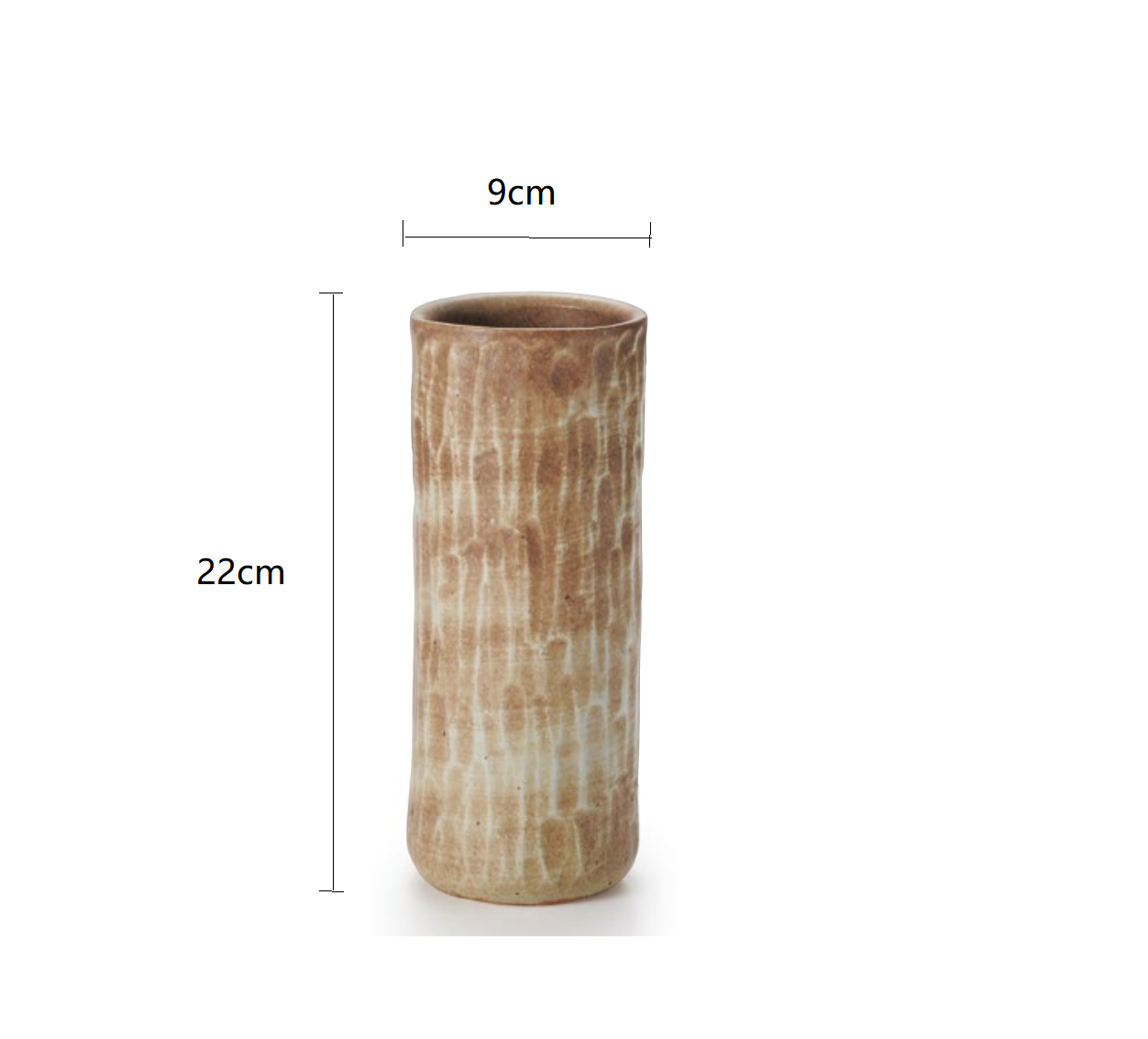 SP3023112 Brown Mottled Handmade Vase 9*22cm