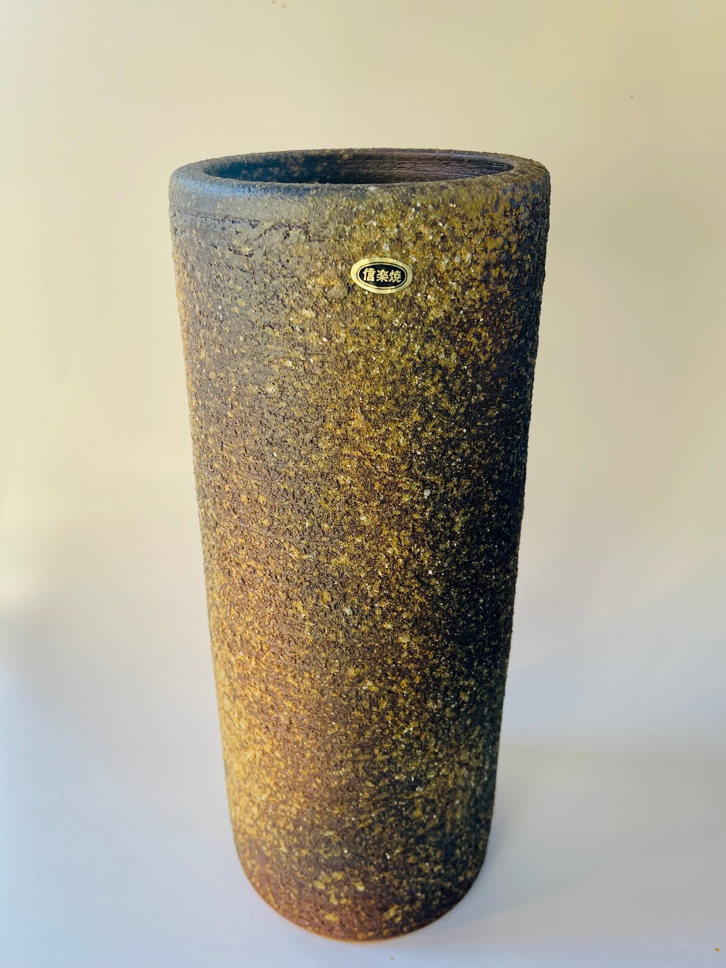 SP3023130 Shigaraki Yaki Ancient Handmade Cylindrical Vase 13*31cm