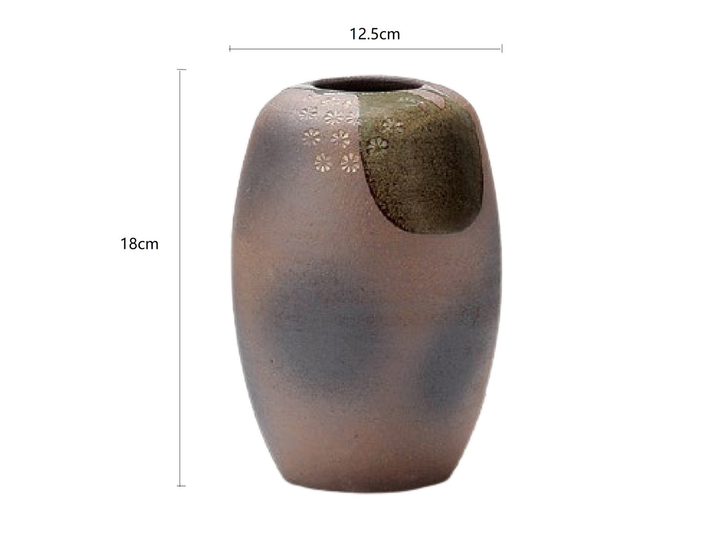 SP3023142 Brown Sakura Handmade Vase 12.5*18cm