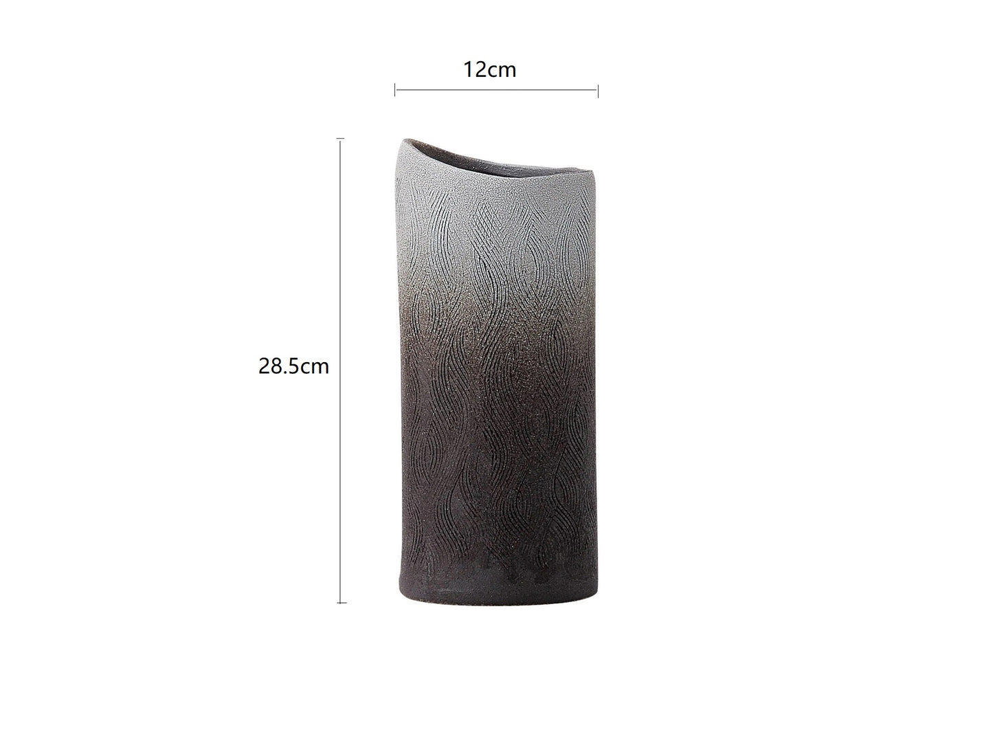 SP3023144 Residual Snow Pattern Oblique Handmade Vase 12*9*28.5cm