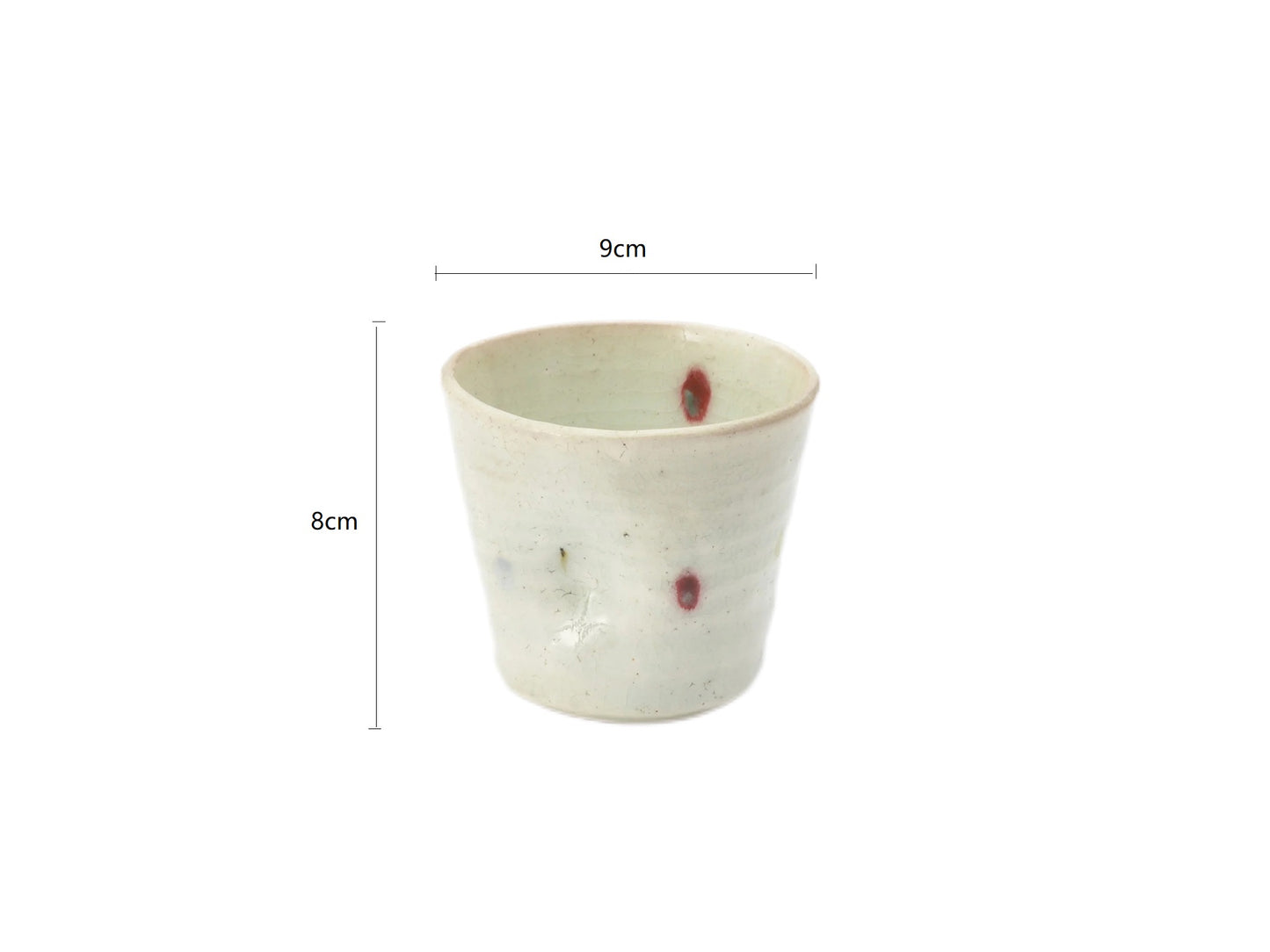 SP3023182 White Concave Handmade Straight Belly Cup 9*8cm