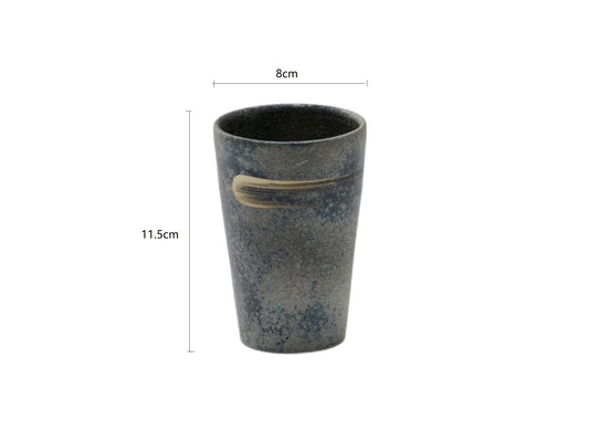 SP3023186 Gold Brush Handmade Medium Cup  8*11.5cm