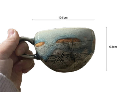 2023307/2023308/2023309/2024315/2023316/2023317 Pink/Sky Blue/Dark Blue/Purple/Green/Indigo Handmade Cup 10.5*6.8cm