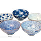 2023061/2023062/2023063/2023064/2023065/2023066/2023067 Blue And White 11.5*5cm Small Bowl 1Pcs/Unit