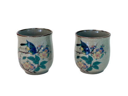 2023001/2023002 Kutani-Ware Flower And Bird One Teapot 330ml Two Teacups 200ml+150ml