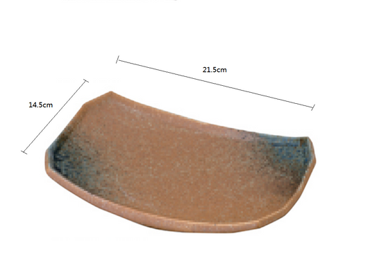 2023222 Blue Flow Sand 21.5*14.5*3.5cm Rectangular Plate