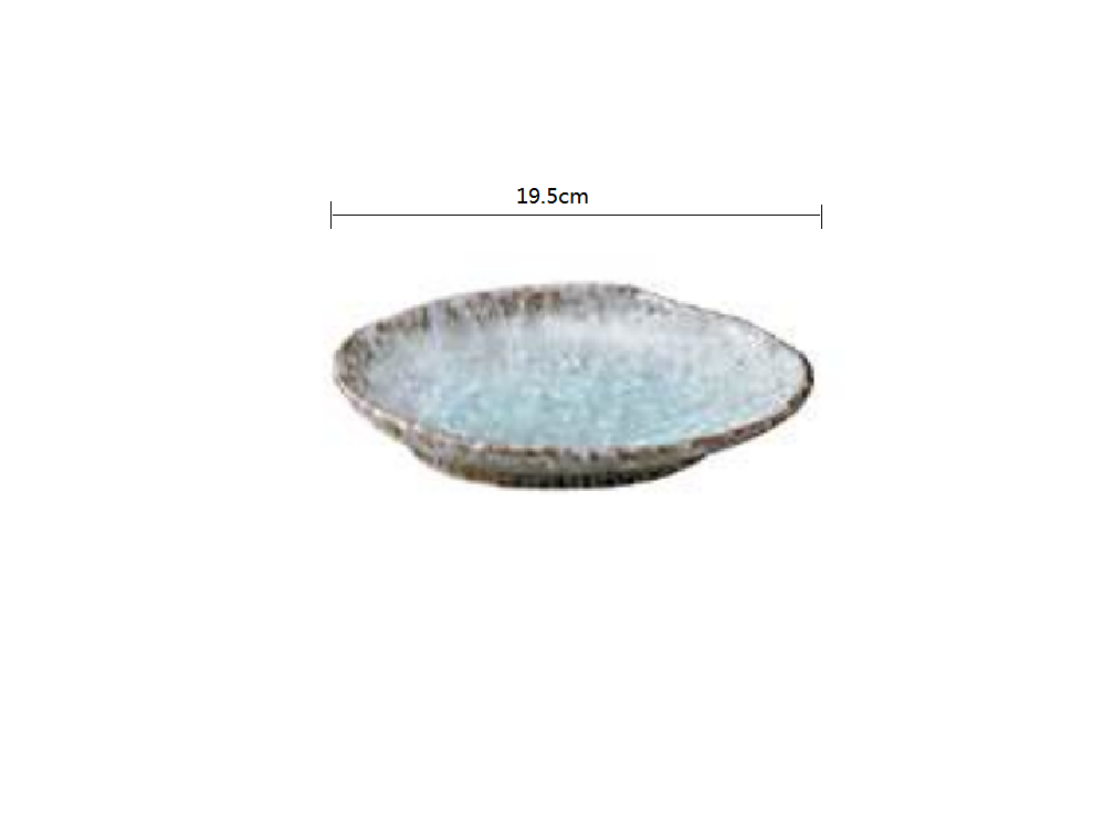 2023239 Xiao He Bluish white No.6 14*19.5*3.5cm Small Plate
