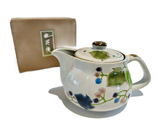 2023369 Kutani-Ware Grape Teapot 360ml With Gift Box