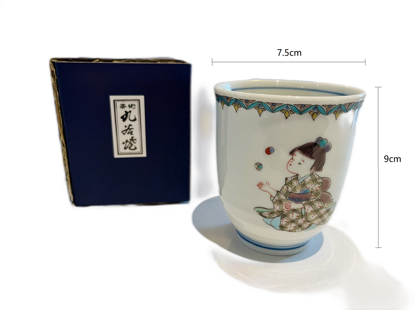 2023372 Kutani-Ware No.4 Girl Teacup 7.5*9cm With Gift Box