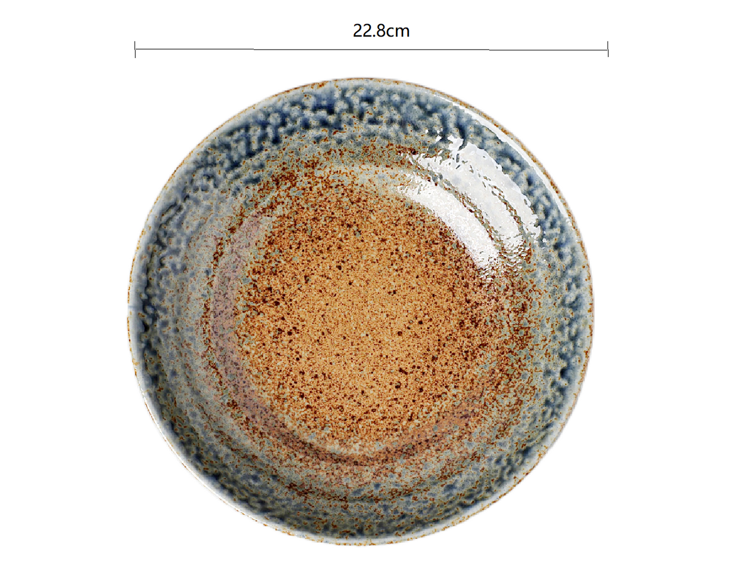 2023375 Blue Flow Sand No.7.5 Deep Plate 22.8*5cm