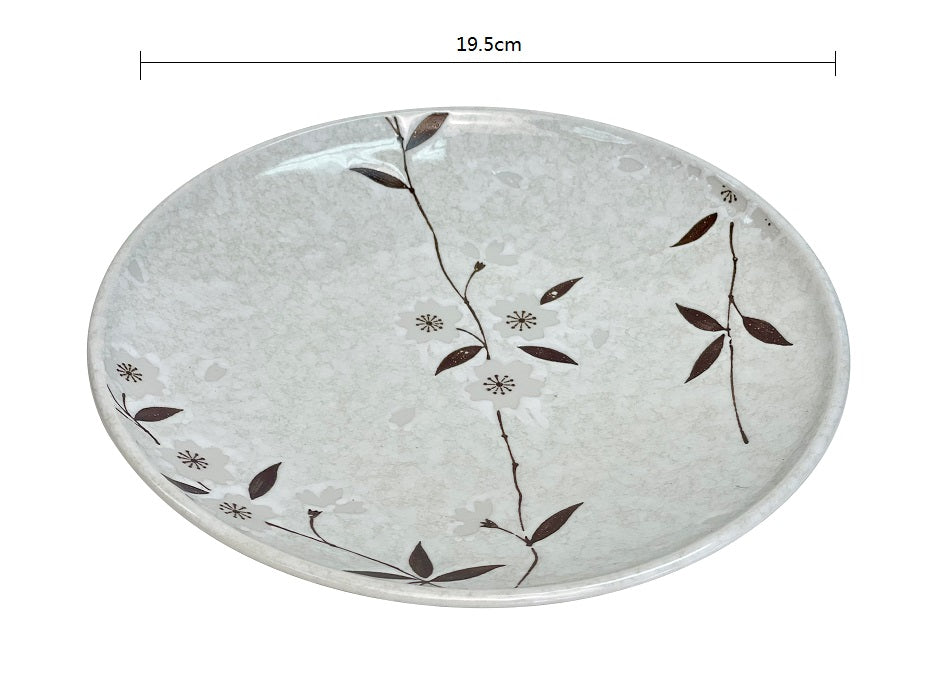 2023081 White Sakura 19.5 * 3cm Flat Plate