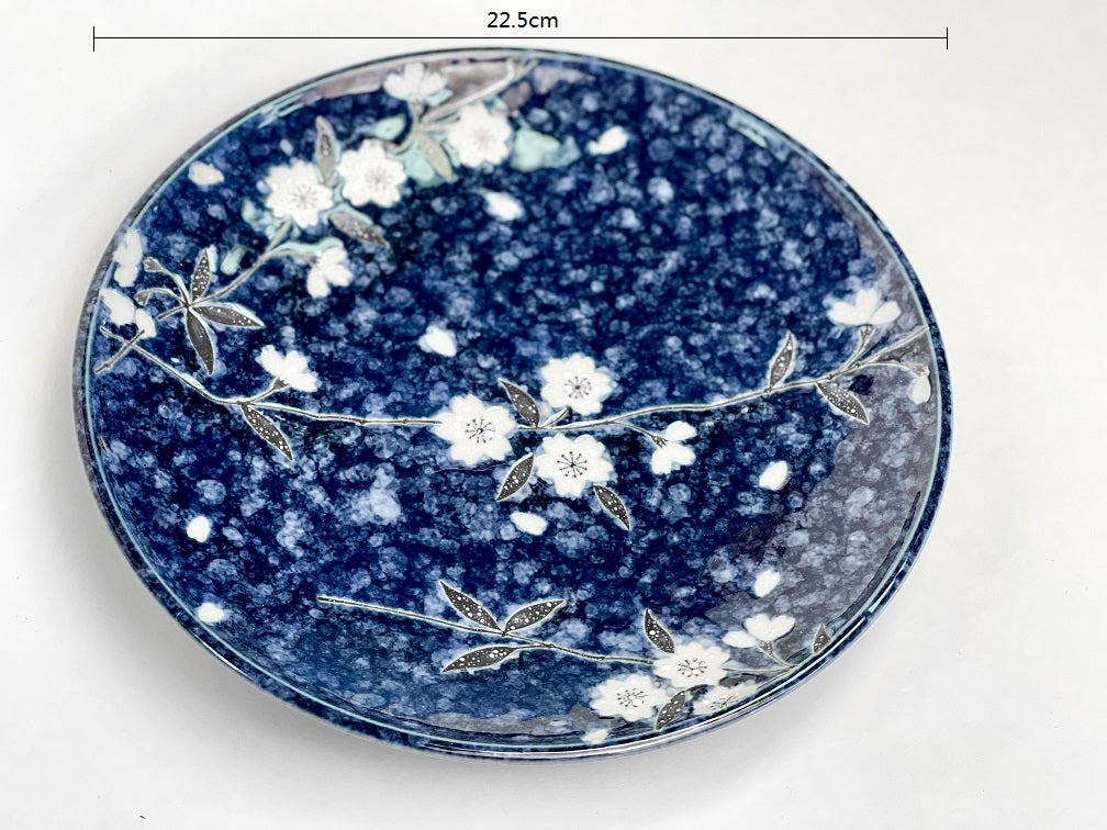 2023093 Blue Sakura 22.5 * 3cm Flat Plate