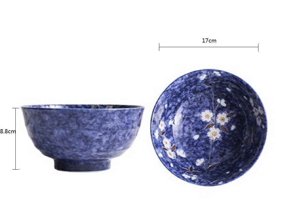 2023224 Blue Sakura 17*8.8cm Salad Bowl