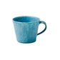 SP3023106/SP3023107 White/Cyan Handmade Cup 10*8cm