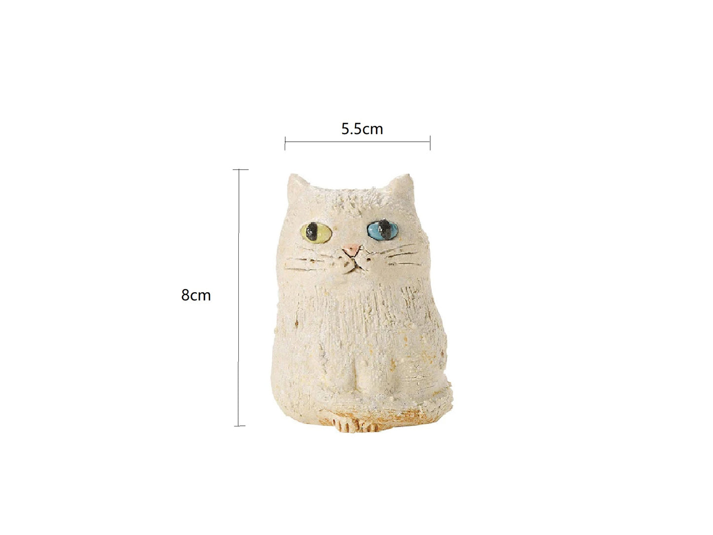 SP3023160/SP3023161 Large/Small Interpupil Squat Cat Decoration With Gift Box