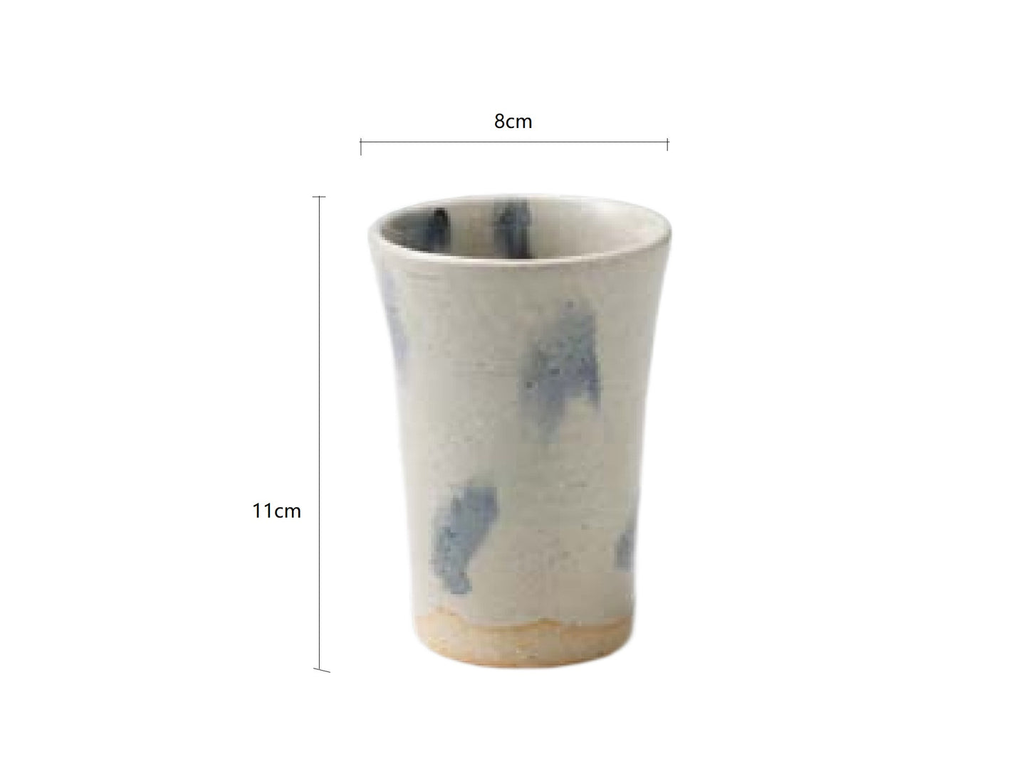 SP3023173/SP3023174 Blue Dot/Red Dot Handmade Tall Cup 8*11cm