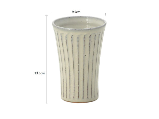 SP3023177/SP3023178 White Carved Handmade Tall/Medium Cup