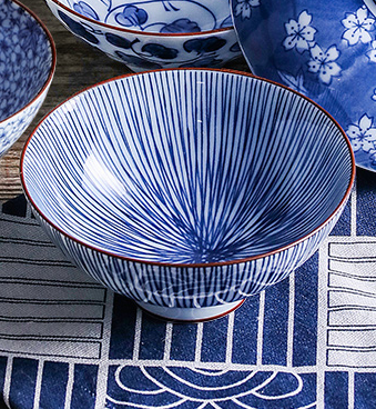 2023061/2023062/2023063/2023064/2023065/2023066/2023067 Blue And White 11.5*5cm Small Bowl 1Pcs/Unit